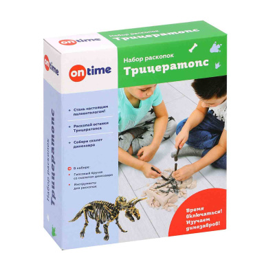 Набор раскопок Трицератопс On time 45001